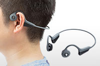 耳をふさぐことなく安全に使えるBluetooth骨伝導ヘッドセット
