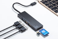 USBハブ、SD・microSDカードリーダーが一つになったUSBコンボハブ