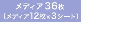 メディア36枚（メディア12枚×3シート）