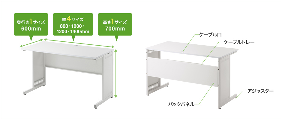 デスクの仕様