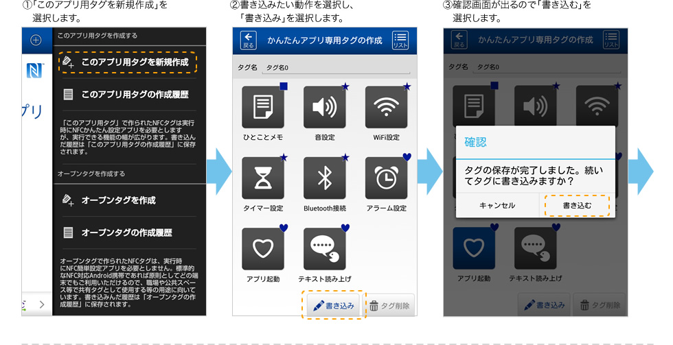 このアプリ用タグを作成する