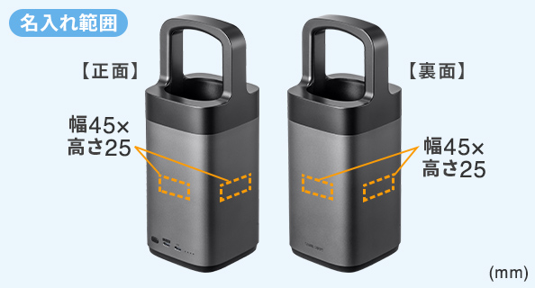 BTL-RDC36の名入れ範囲