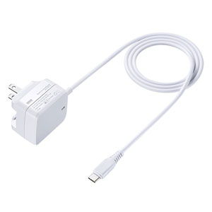 USB Power Delivery対応AC充電器（USB Type Cケーブル一体型・18W）