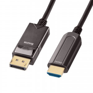 DisplayPort-HDMI変換光ファイバーケーブル