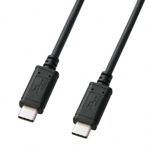 USB2.0 Type Cケーブル USB PD 最大60W（DC20V/3A）対応（ブラック）