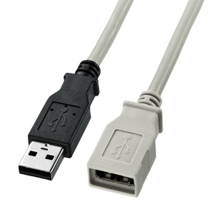 USB延長ケーブル（ライトグレー）