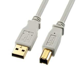 USB2.0ケーブル（ライトグレー）