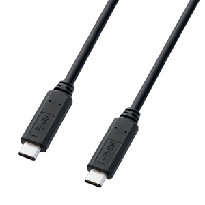 USB3.1 Type C Gen1 PD 最大60W（DC20V/3A）対応ケーブル（ブラック）