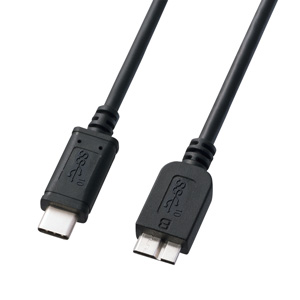 USB3.1 Gen2 Type C-microBケーブル（ブラック・1m）