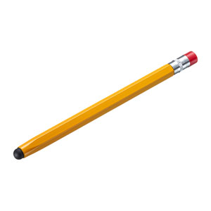 シリコンゴムタッチペン（オレンジ・鉛筆型）