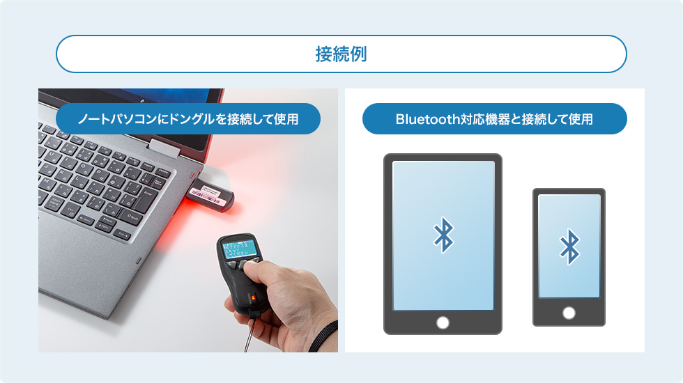 r Bt2d2bk Bluetooth2次元コードリーダー 液晶付き Qrコード対応 2次元コード 1次元コード読み取り対応のワイヤレスコードリーダー サンワサプライ株式会社