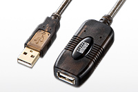 USBケーブルの規格を超えてさらに5m延長できるリピーターケーブル