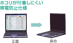 ホコリが付着しにくい帯電防止仕様