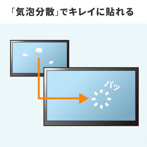 「気泡分散」でキレイに貼れる