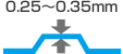 厚さ：0.25～0.35mm