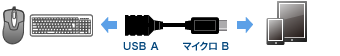 USB A  マイクロ B