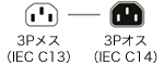 APW15-C14C13LPシリーズのコネクタ形状