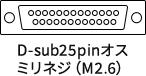D-sub25pinオス ミリネジ