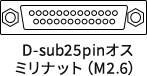 D-sub25pinオス ミリナット