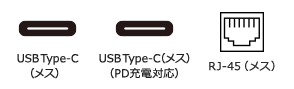 USB Type-C（メス）・RJ-45（LANポート）