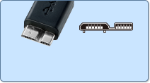 USB3.2 Gen1 マイクロB（オス）