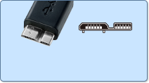 USB3.2 Gen2 マイクロB（オス）