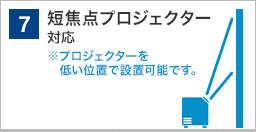 短焦点プロジェクター対応