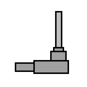 下L字型コネクタ