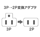 3P 2P変換アダプタ