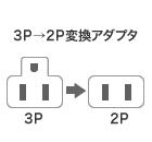 3P 2P変換アダプタ