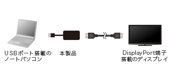 USB-CVU3DP1の接続例