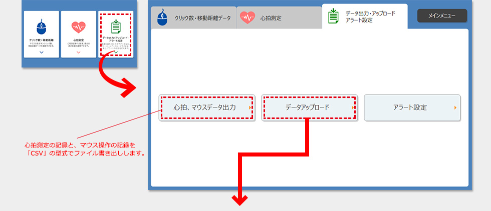 計測データの出力