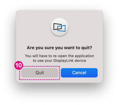 下記画面が表示されたら「Quit」を押してください