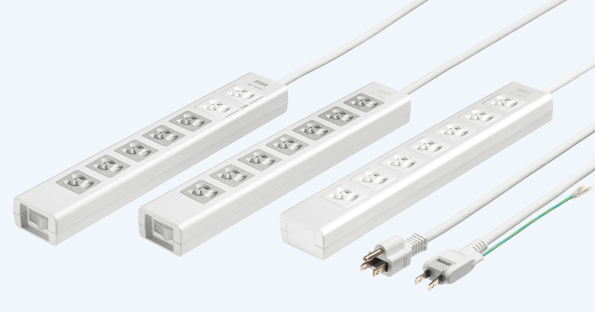 3P抜け止め7個口+シャッター搭載、雷ガード付き電源タップを発売