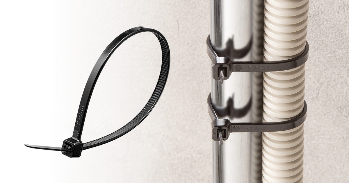 紫外線に強く屋内外で使える結束バンドを発売